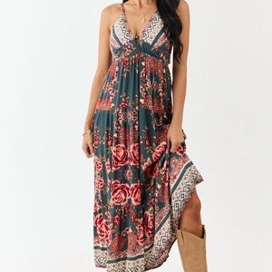 Angie Floral Boho Maxi Dress